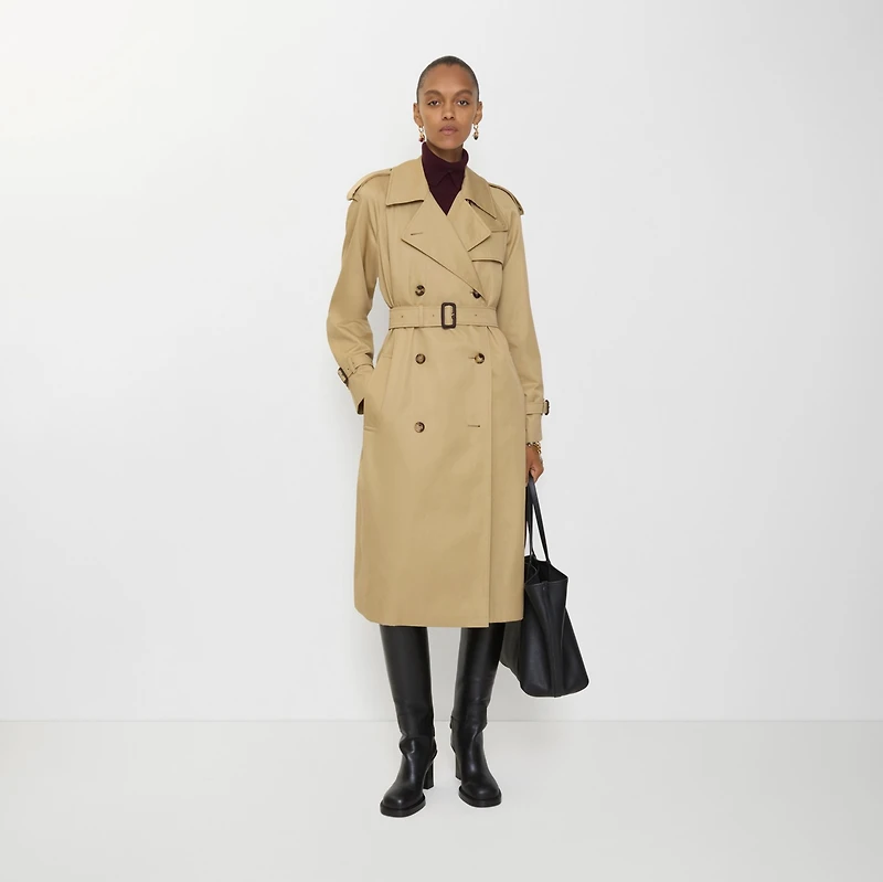 Long Castleford Trench Coat in Beige - Women | Burberry® Official