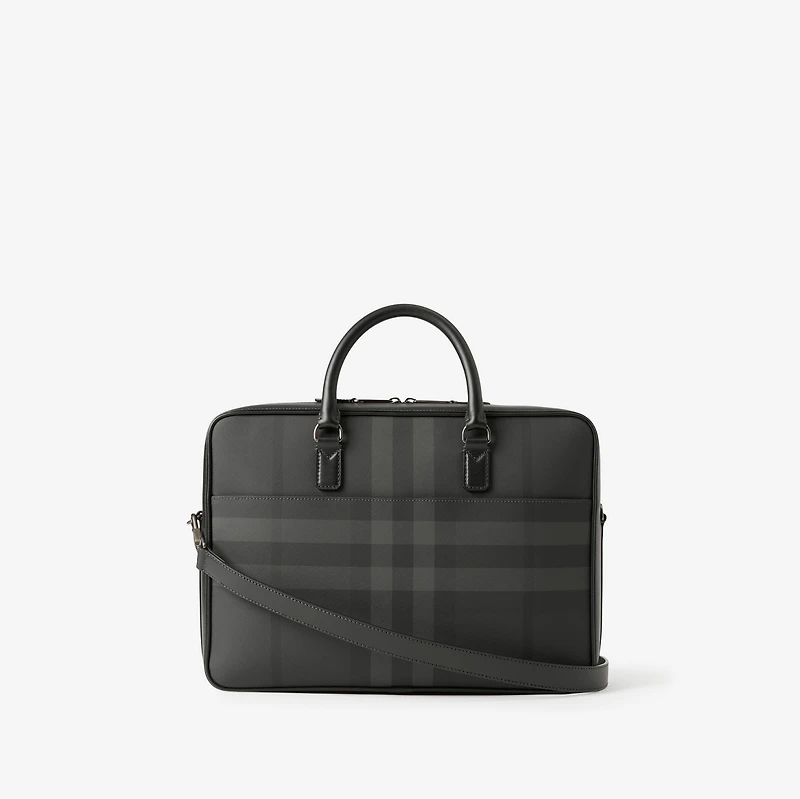 Ainsworth Briefcase in Charcoal grey - Men, Canvas | Burberry® Official