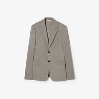 Pinstriped Wool Sloane Tailored Jacket in Soil brown/cotton white - Men | Burberry® Official