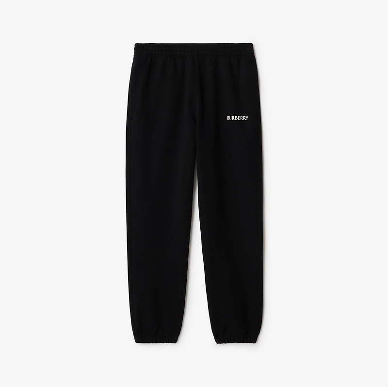 Logo Cotton Jogging Pants in Black - Men | Burberry® Official