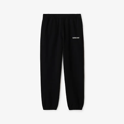 Logo Cotton Jogging Pants in Black - Men | Burberry® Official