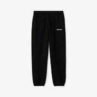 Logo Cotton Jogging Pants in Black - Men | Burberry® Official