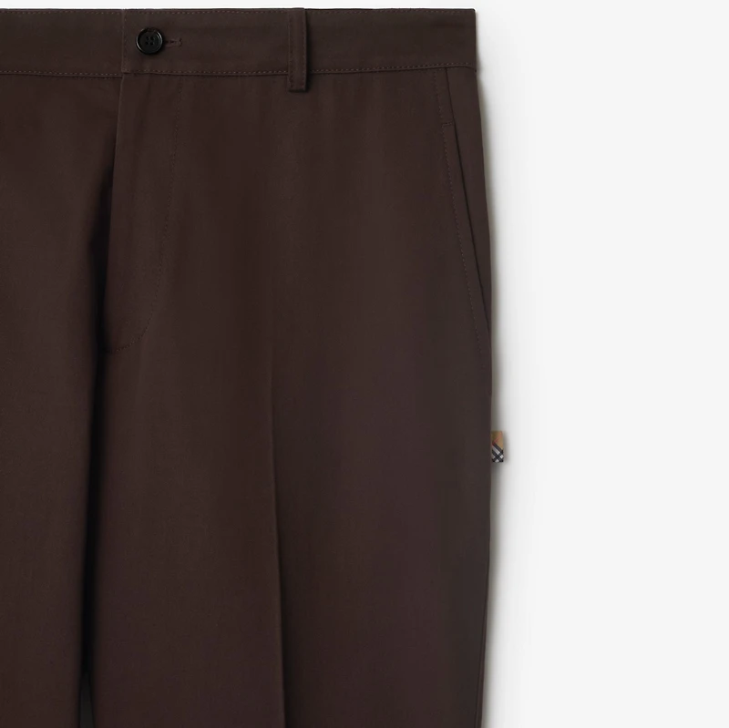 Cotton Chinos in Clove brown - Men | Burberry® Official