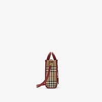 Mini Freya Tote in Archive beige/ruby red - Women | Burberry® Official