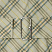 Check Stretch Linen Shirt Dress in Breeze - Women | Burberry® Official