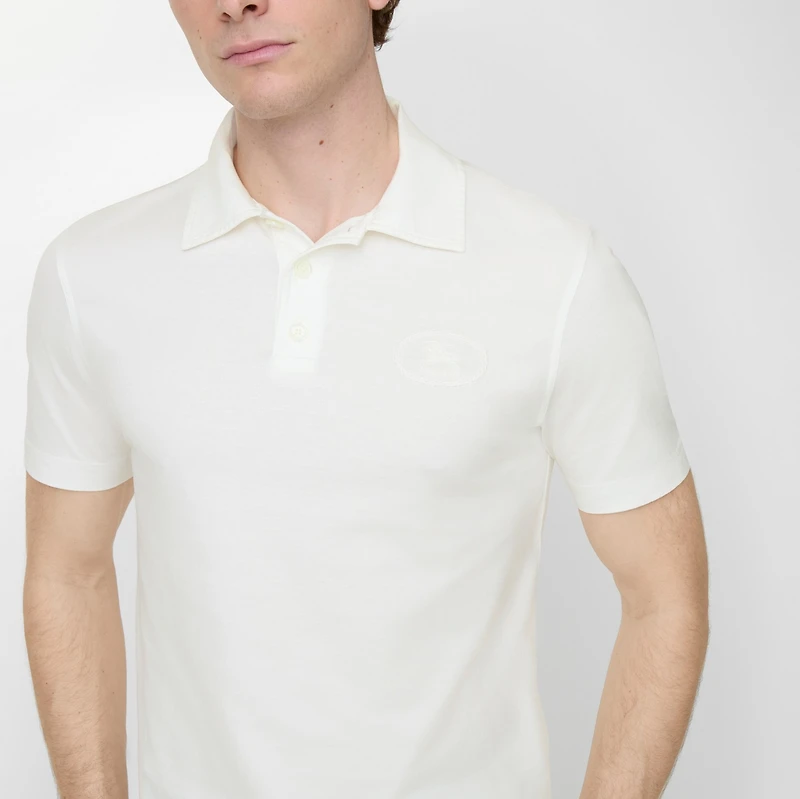 Cotton Polo Shirt in Chalk white - Men | Burberry® Official