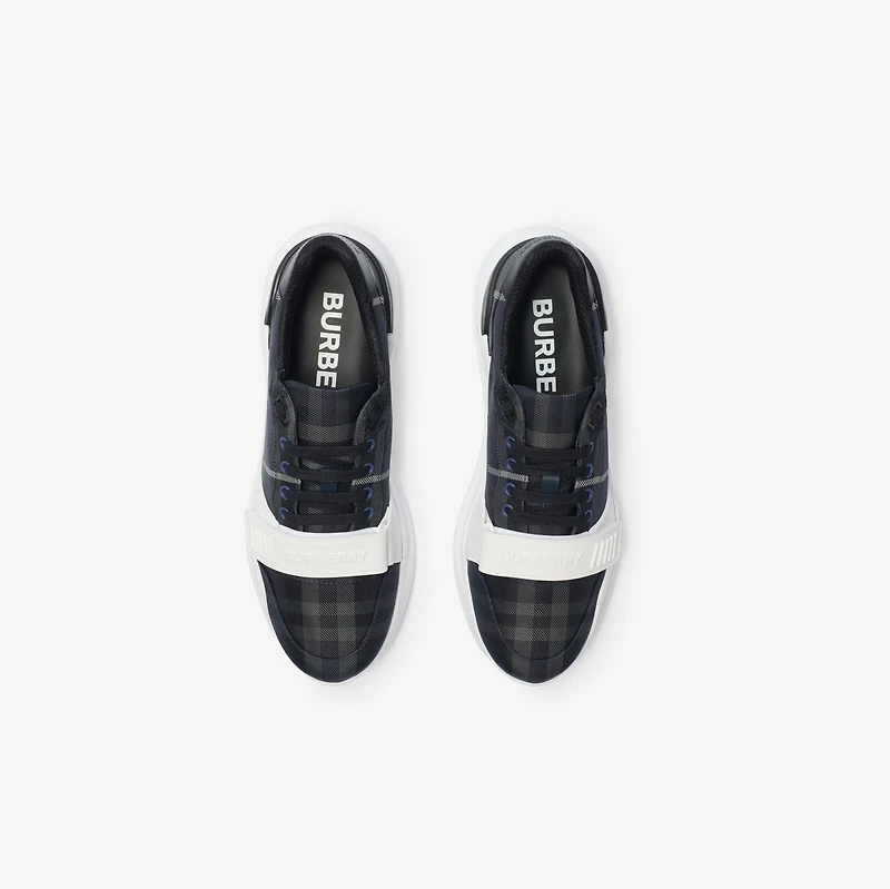 Check Sneakers in Storm blue - Men | Burberry® Official