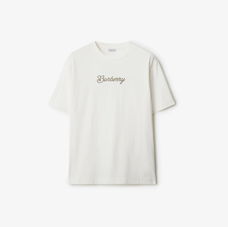 Surfer Knight Cotton T-shirt in Chalk - Men | Burberry® Official