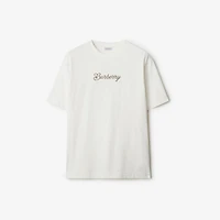 Surfer Knight Cotton T-shirt in Chalk - Men | Burberry® Official