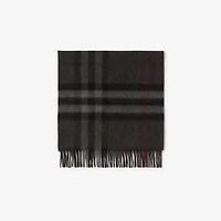 Check Cashmere Scarf in Charcoal | Burberry® Official