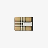 Check Clip Card Case in Archive beige - Men, Canvas | Burberry® Official