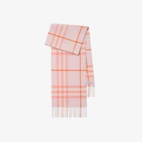 Check Cashmere Scarf in Sugar | Burberry® Official
