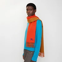 Reversible Cashmere Scarf in Tomato/squash | Burberry® Official