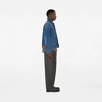 Denim Jacket in Mid blue - Men, Cotton | Burberry® Official