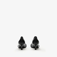 Leather Cotswolds Low Pumps in Black - Women | Burberry® Official
