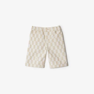Checkerboard EKD Denim Shorts in Calico | Burberry® Official