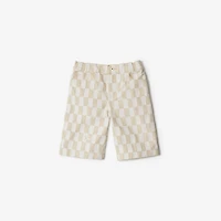 Checkerboard EKD Denim Shorts in Calico | Burberry® Official