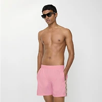Check Trim Swim Shorts in Mallow pink - Men, Nylon | Burberry® Official