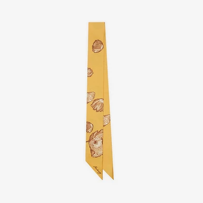 Skinny Poppy Silk Scarf in Veneer | Burberry® Official