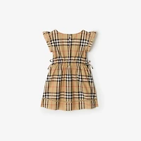 Check Cotton Dress in Sand beige | Burberry® Official