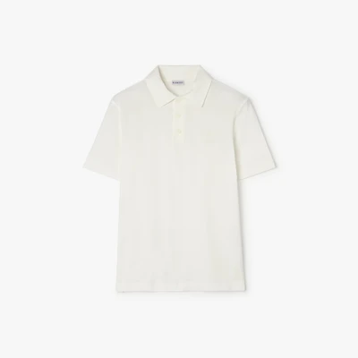 Cotton Polo Shirt in Chalk white - Men | Burberry® Official