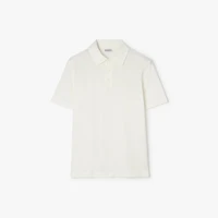 Cotton Polo Shirt in Chalk white - Men | Burberry® Official