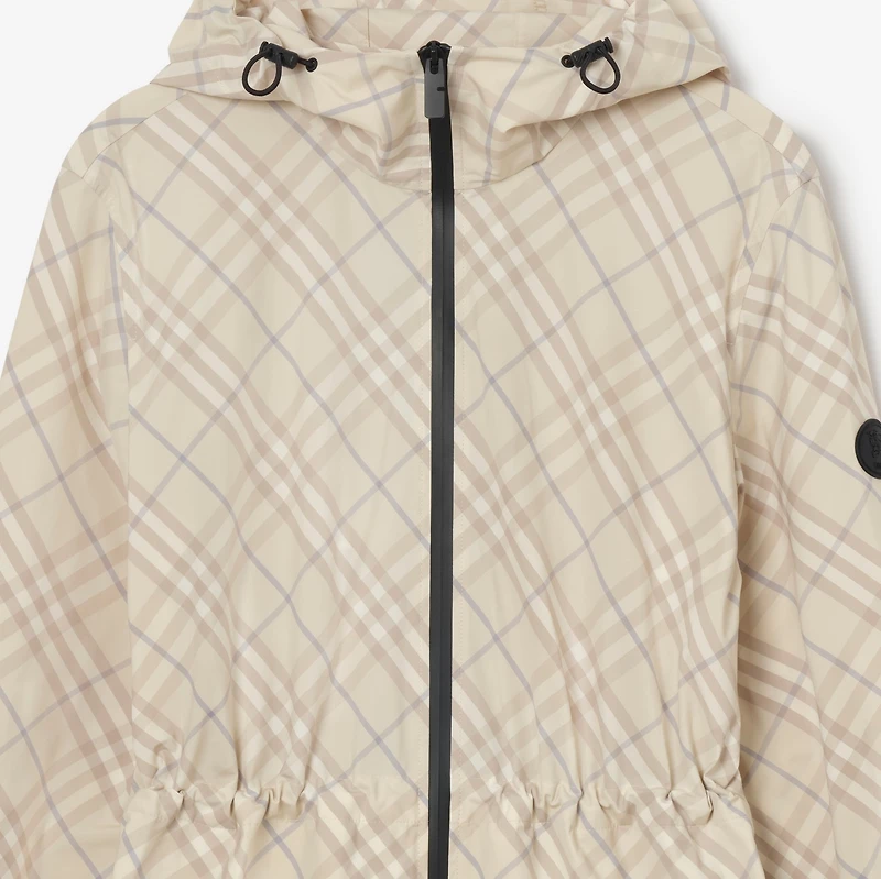 Check Lightweight Jacket in Sesame beige - Women | Burberry® Official
