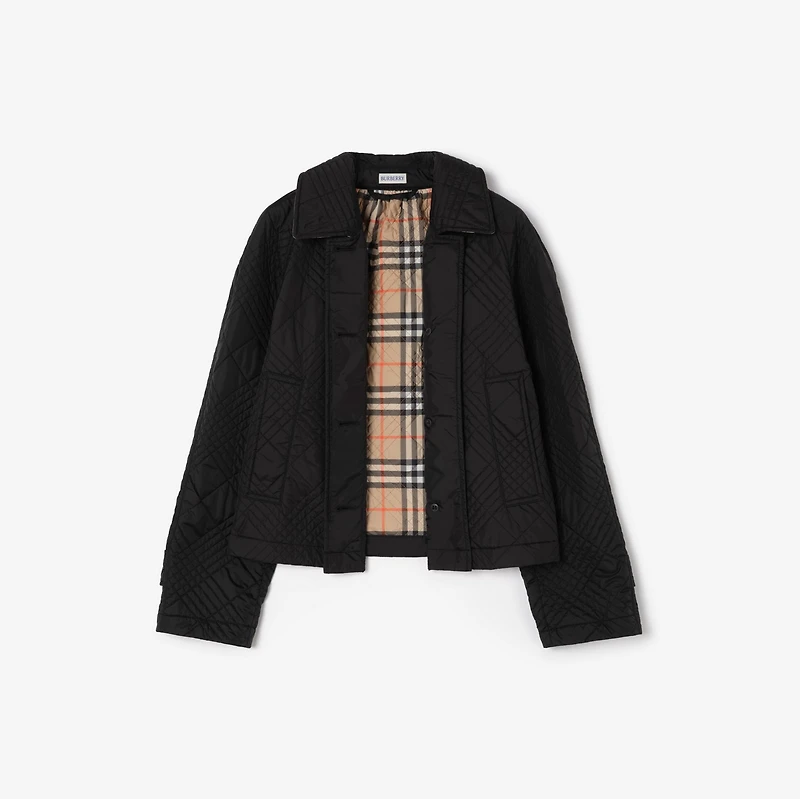 Quilted Nylon Tiffield Jacket in Black - Women | Burberry® Official