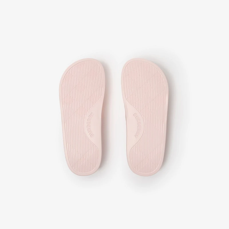 Knight Stamp Slides in Candyfloss pink/dragonfruit red - Children | Burberry® Official