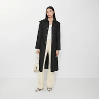 Long Nylon Hooded Car Coat in Black - Women | Burberry® Official