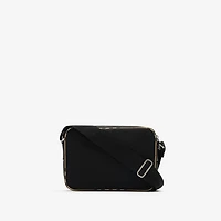 Check Trim Crossbody Bag in Black - Men, Technical | Burberry® Official