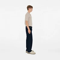 Regular Fit Jeans in Indigo blue - Men, Cotton | Burberry® Official