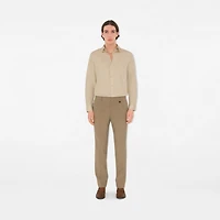 Wool Tailored Trousers in Puddle - Men | Burberry® Official