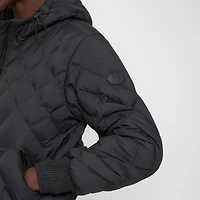 Check-stitch Nylon Delley Puffer Jacket in Black - Women | Burberry® Official