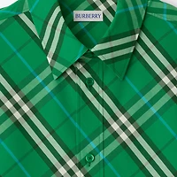 Regular Fit Check Cotton Shirt in Leaf green - Men | Burberry® Official