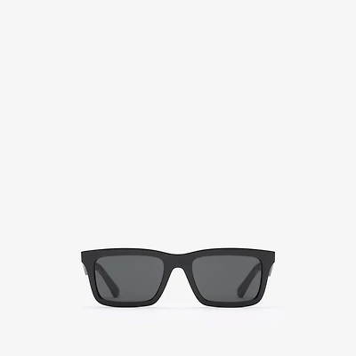 Logo Rectangular Sunglasses​ in Black - Men | Burberry® Official
