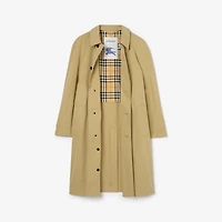 Long Cotton Car Coat in Hamper beige - Men | Burberry® Official