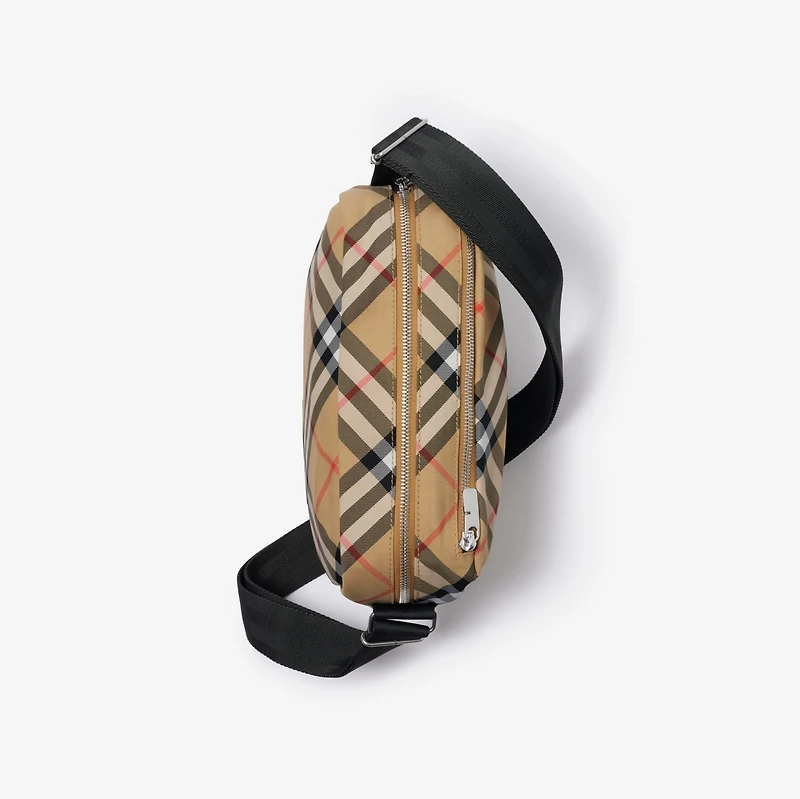 Check Crossbody Bag​ in Sand - Men, Nylon | Burberry® Official