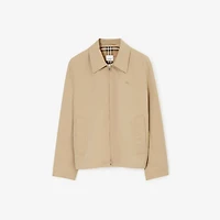 Gabardine Harrington Jacket in Honey - Men, Cotton Gabardine | Burberry® Official