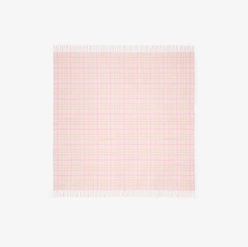 Check Wool Baby Blanket in Ice pink - Children | Burberry® Official