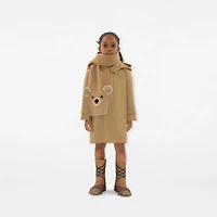 Thomas Bear Wool Scarf in Pale stone - Children | Burberry® Official