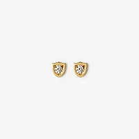 Shield Stud Earrings in Gold - Women, Silver Hardware | Burberry® Official