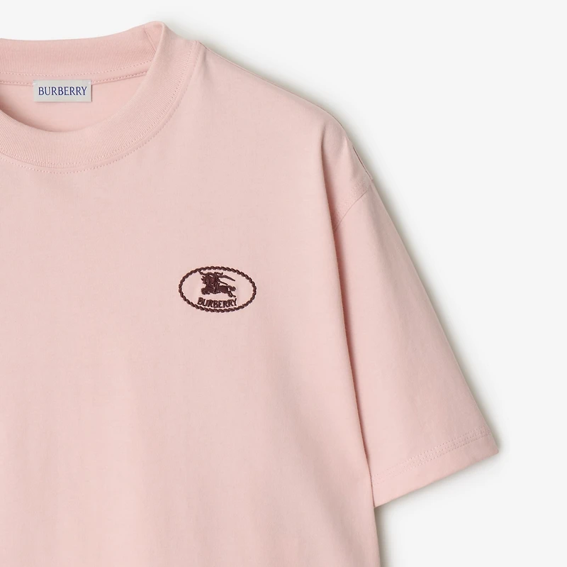 Cropped Cotton T-shirt in Bouquet - Women | Burberry® Official