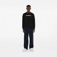 Logo Cotton Sweatshirt in Black