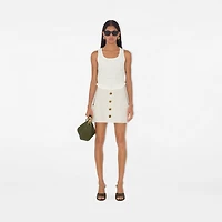 Cotton Mini Skirt in Off white - Women | Burberry® Official