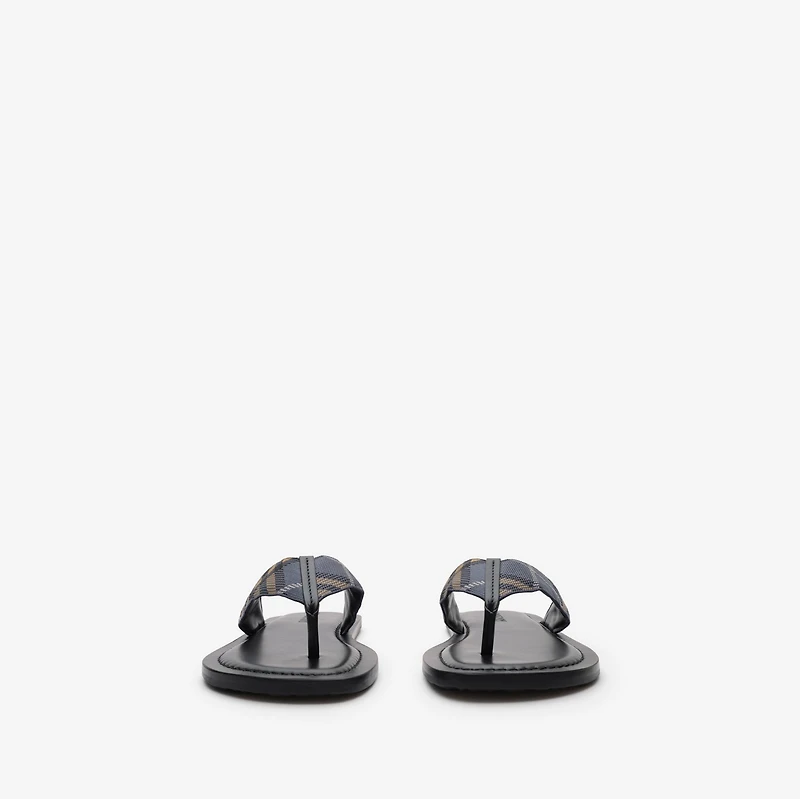 Check Pavilion Sandals​ in Wave blue - Men | Burberry® Official