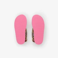 Check Sandals in Sand beige/pink