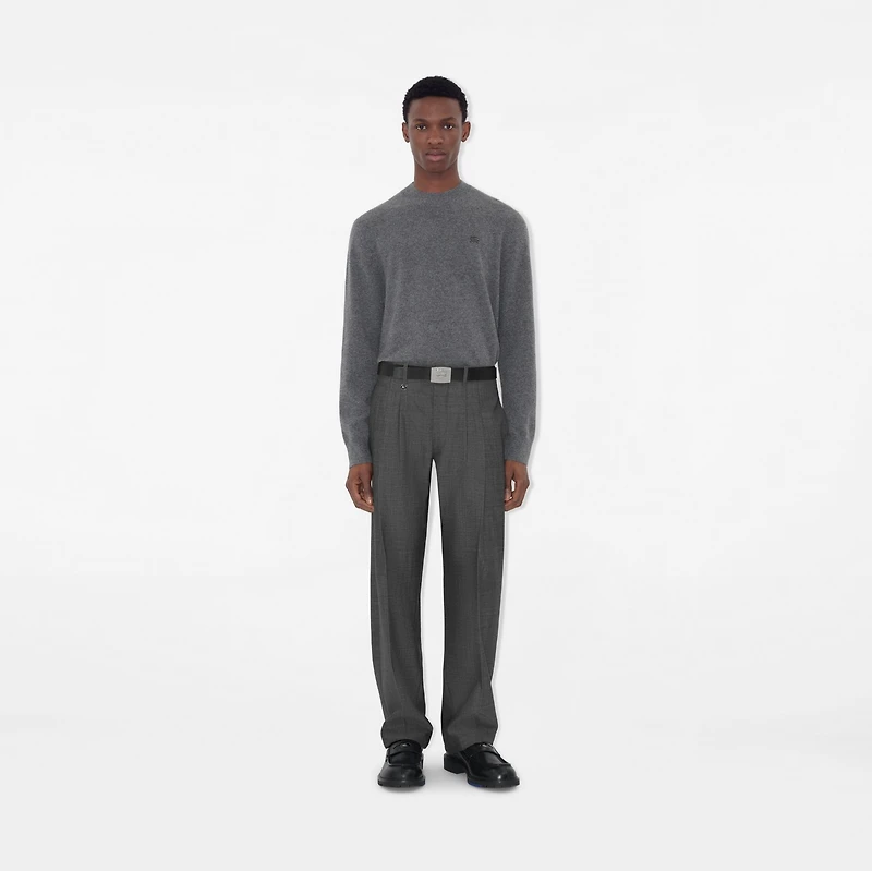 Cashmere Blend Sweater in Grey - Men | Burberry® Official