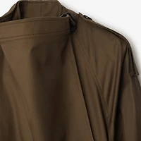 Long Gabardine Trench Coat in Military - Women, Cotton | Burberry® Official