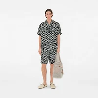 Knot Silk Shorts in Magnet - Men | Burberry® Official